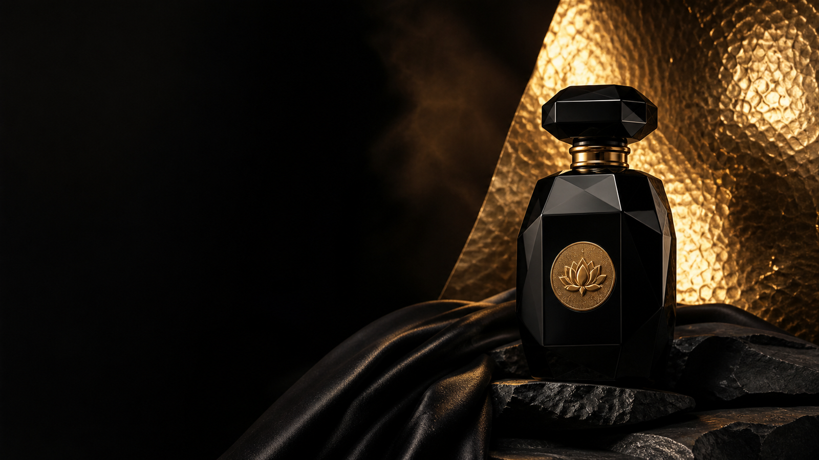 SIGWA black and gold fragrance campaign